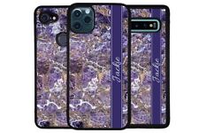 Purple Gold Silver Marble Personalized Phone Case for Apple Samsung LG Google