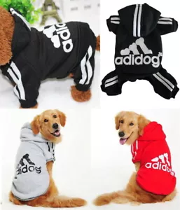 Pequeña y grande mascota perro ropa abrigo suéter chaqueta camisa sudadera con capucha mono - Imagen 1 de 20