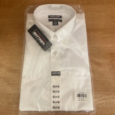 Kirkland Signature Men's Traditional Fit Dress Shirt 16.5 X 34 - Image 1 of 4