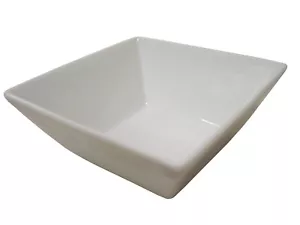 (23941) BOWL BOL CUENCO MING ENSALADA ENSALADERA CUADRADO 340ML PORCELANA BLANCO - Imagen 1 de 7