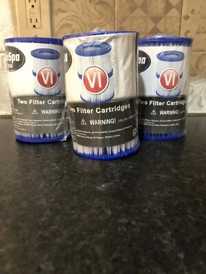 Bestway 6 Pack Spa Filter Pump Replacement Cartridge Type VI SaluSpa Hot Tub - Image 1 of 4