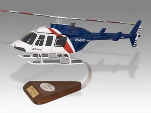 Bell 206 206L-3 LongRanger III Bristow Escritorio Madera Helicóptero Nuevo Modelo Pequeño 1/48 - Imagen 1 de 13