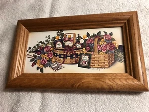 Artist Laurie Korsgaden - "Potpourri and Perfumes" Wood Framed Art - 3-1/2" x 7" - Picture 1 of 6