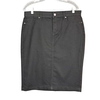 Falda lápiz BLANKNYC para mujer elástica ajustada negra talla 31 abertura denim Foto 1 de 4