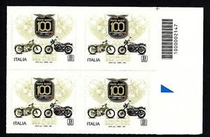Italia 2021 : Moto Guzzi - quartina con codice a barre, MNH** - Picture 1 of 1