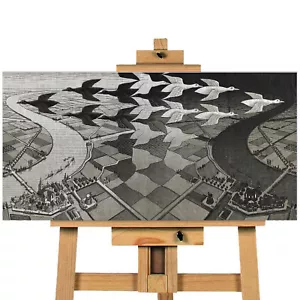 M.C. Escher Day and night Wall Art Picture Print Ready To Hang - Picture 1 of 1