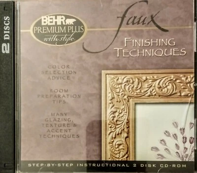 Behr Premium Plus With Style Faux Finishing Techniques CD-ROM DecoratE Paint DIY - Image 1 of 2