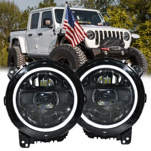 Faros LED negros para Jeep Wrangler JL 2018-2024/Jeep Gladiator JT 2020-2024 - Imagen 1 de 12