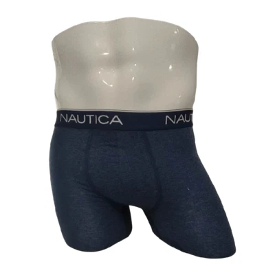 Paquete de 3 calzoncillos boxer Nautica para hombre bolsa elástica absorbente azul gris vino brezo Foto 1 de 4