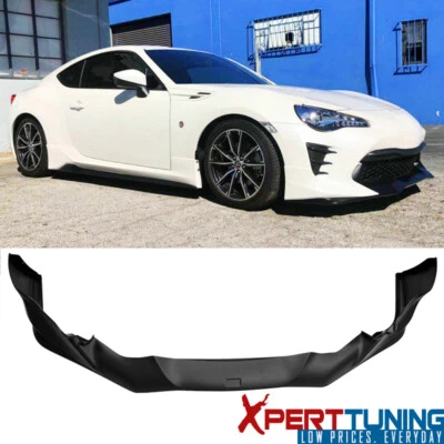 For 17-20 Toyota 86 Coupe 2-Door TRD Front Bumper Lip Spoiler PP Unpainted Black Foto 1 de 4