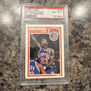 1989-90 Fleer Basketball #107 Gerald Wilkins (U of Tennessee) PSA 8 - POP:2 RARE - Picture 1 of 2