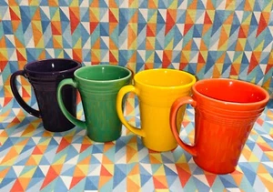 NEW set of 4 FIESTA LATTE bistro MUG 18 oz mixed colors FIESTAWARE Ships Free - Picture 1 of 4