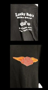 Men’s Large HARLEY-DAVIDSON Patch BIKE Cycle Shop GRAPHIC TSHIRT Vegas Hipster - Picture 1 of 6