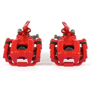 Power Stop Rear Red Calipers w/Brackets - Pair Fits 10-12 Audi A3 - Picture 1 of 10