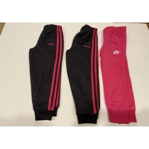 Bundle Of Athletic Fleece Lined Sweatpants Nike Adidas Kids Size 4 XS - Picture 1 of 5