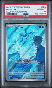 2023 Pokemon Par En-Paradox Rift Illustration Rare #189 Mantyke PSA 10 - Bild 1 von 2