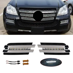 Pair LED Daytime Running Light DRL Fog Lamp For Benz GL350 GL450 GL500 2006-2011 - Picture 1 of 8