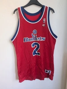 Maglia vintage anni 90 Washington Bullets Chris Webber NBA Champion taglia 44 (Hin38) - Foto 1 di 8