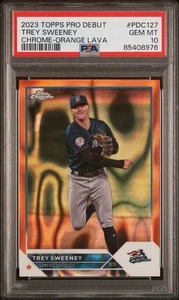2023 Topps Pro Debut - Trey Sweeney #PDC-127 Orange Lava /25 PSA 10 - Picture 1 of 2