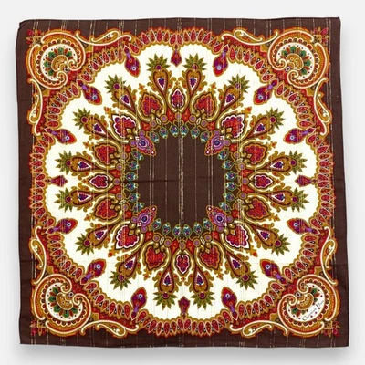 Vintage 90s Christian Dior Handkerchief Neckerchief Paisley Square Scarf - Image 1 of 4