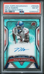 2024 TOPPS RESURGENCE RESURGENCE RC SIGNATURES #RRSMN MALIK NABERS 97/249 PSA 8 - Picture 1 of 2