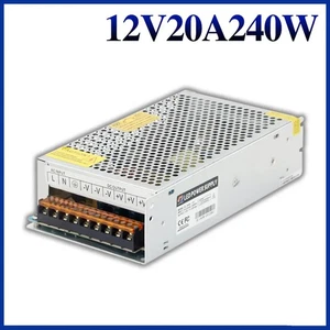 AC 110-240V to DC 12V 20A 240W Voltage NEW UK Switch Power Supply LED Strip - Picture 1 of 12