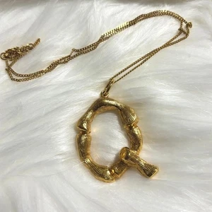 Celine Women Accessory Rare Phoebe Period Initial "Q" Necklace Charm authentic-- - Picture 1 of 10