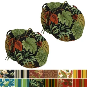 16-inch Round Tufted Indoor/Outdoor Chair Cushions (Set of - Picture 1 of 64