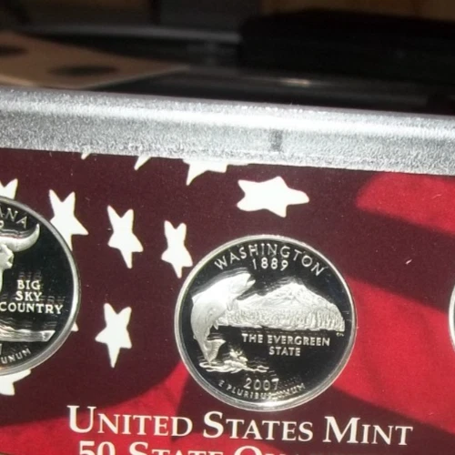 2007 S SILVER PROOF WASHINGTON STATE QUARTER 90% SILVER FREE SHIP - Image 1 of 1