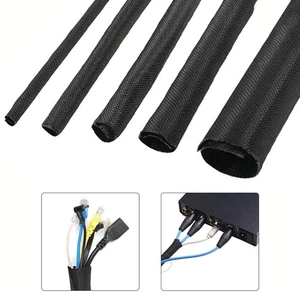 Flexible Black Expandable Cable Sleeve 516mm for Protection and Management - Afbeelding 1 van 21