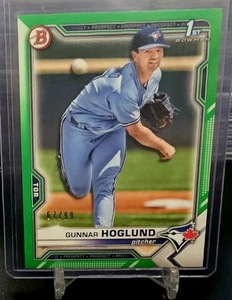 2021 Bowman Draft Gunnar Hoglund Paper 1st Green SP /99  - Bild 1 von 2