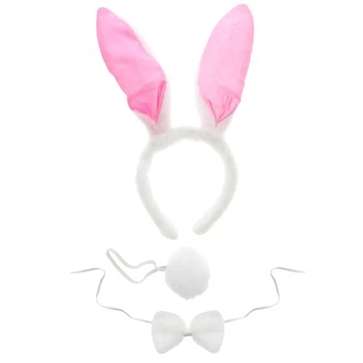 Party Cosplay Costume Fancy Dress Instant Pink Bunny Kit - Book Week, Kids Adult - Image 1 of 2