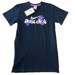 Nike Girls Dress Small Sportswear Cotton Dark Obsidian Blue msrp $50 - Picture 1 of 4