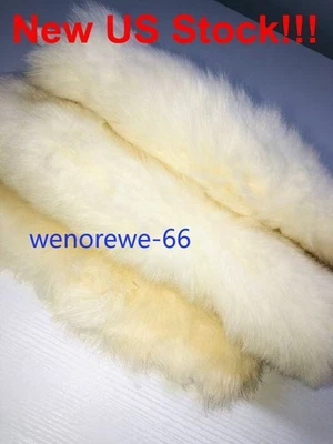 US!!! 1PC/2PC/3PC 60*100cm Genuine Sheepskin Fluffy Fur Rug Windward Natural Mat - Image 1 of 4