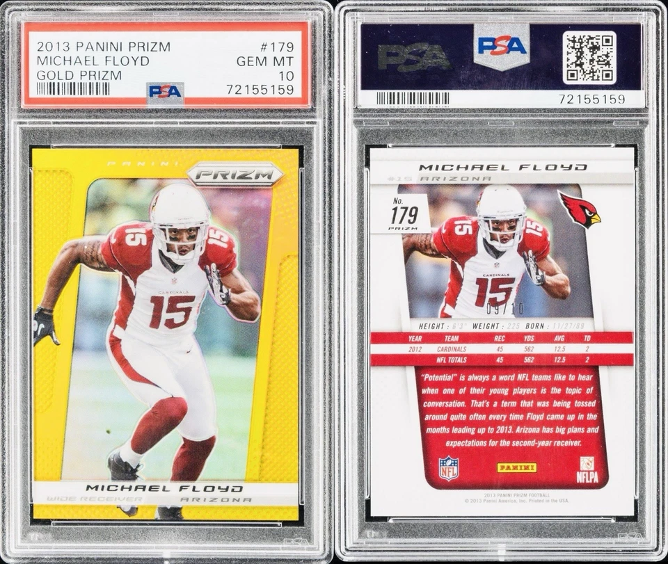 2013 Panini призма Майкл Флойд призмы золото PSA 10 /10 кардиналов - Изображение 1 из 3