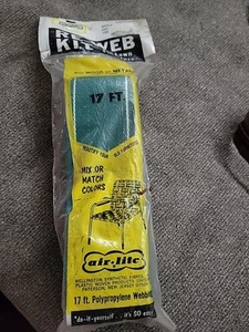 Kit Air-Lite Re-Web Silla de Césped Muebles Correas 17 ft Verde Sólido Nuevo de Lote Antiguo Sellado   - Imagen 1 de 5