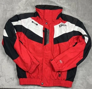 Spyder Ski Jacket Men M Red Black ProGear Thinsulate Dermizax Hood Vintage - Picture 1 of 24