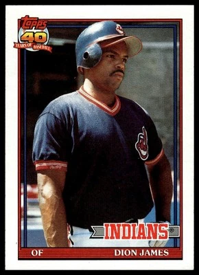 1991 Topps #117 Dion James Cleveland Indians - Image 1 of 2