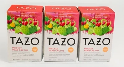 Tazo Prickly Pear Cactus Herbal Tea 3x Boxes 16 Count Each Exp 04/2027 - Image 1 of 4