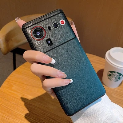 Funda protectora de cuero con armadura híbrida de lujo para ZTE nubia Z80 Ultra Foto 1 de 4