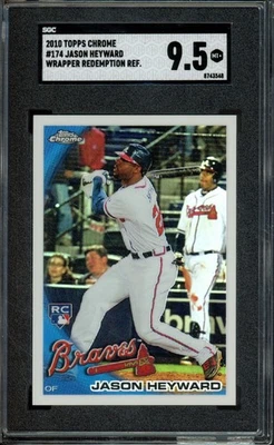 2010 Topps Chrome JASON HEYWARD #174 Rookie Wrapper Redemption Refractor SGC 9.5 - Image 1 of 2
