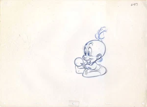 Original Produktionszeichnung von Baby Herman aus Bauchprobleme (1989) - Bild 1 von 2