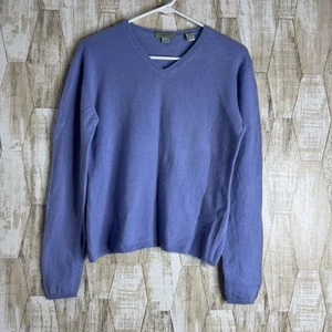 Geneva Size Petite PM Cashmere Sweater Women Purple V neck Violet - Picture 1 of 6