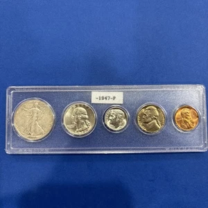 1947-P Affordable US Mint Coin Set Gorgeous Nice Gift Better Quality 90% Silver - Picture 1 of 12