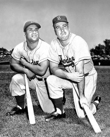 Brooklyn Dodgers DUKE SNIDER & ROY CAMPANELLA Glossy 8x10 Photo Print Poster Cover