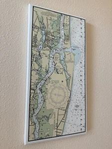 2023 Chart of the Saint Augustine Inlet and Matanzas River Framed - Picture 1 of 3