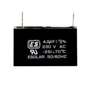 5 Stück AC Start Kondensator 4,5uF 250VAC +10/-5% -25/+70°C UL ESOLAR Taiwan AC250V - Bild 1 von 6