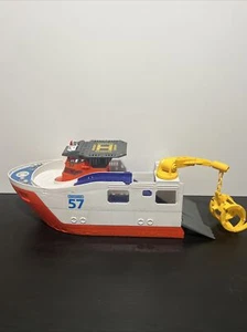 Matchbox 57 Car Go Commander Shark Ship Boat Helicopter Pad Rescue Toy by Mattel - Picture 1 of 11