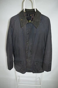 Barbour Beaufort Wax Jacket Navy Waxed Country Vintage Classic Coat Mens C42 - Picture 1 of 23