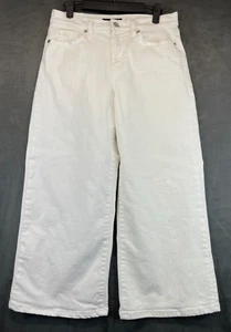 Jeans donna Banana Republic cropped 28/6 P denim bianco elasticizzato gamba larga (3287) - Foto 1 di 18